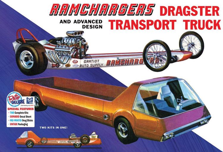 MPC Models 970 1/25 Ramchargers Dragster & Transporter Truck