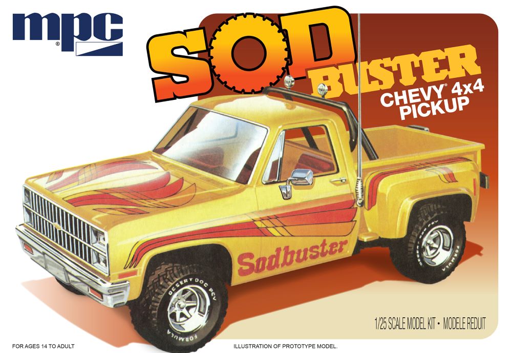 MPC Models 972 1/25 1981 Sod Buster Chevy 4x4 Stepside Pickup Truck