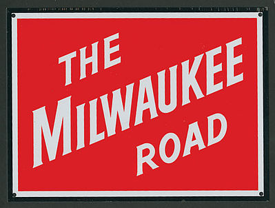 Microscale 10045 All Scale Embossed Die-Cut Metal Sign -- Milwaukee Road