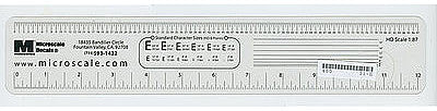 Microscale 31 HO Scale Microscale - Clear (See-Through) HO Scale Ruler