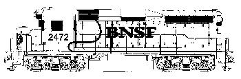 Microscale 871035 HO Scale Burlington Northern Santa Fe - BNSF -- Renumbered Initials & Numbers for Repainted Diesels 1997+ (Use w/4254)