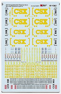 Microscale 871362 HO Scale CSX Transportation - CSX -- Boxcar, ES44AC & EMD 2nd Generation Diesels (2010 Logo; yellow)