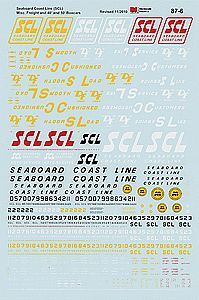 Microscale 876 HO Scale Seaboard Coast Line - SCL -- General Service Freight Cars (1967-1974)