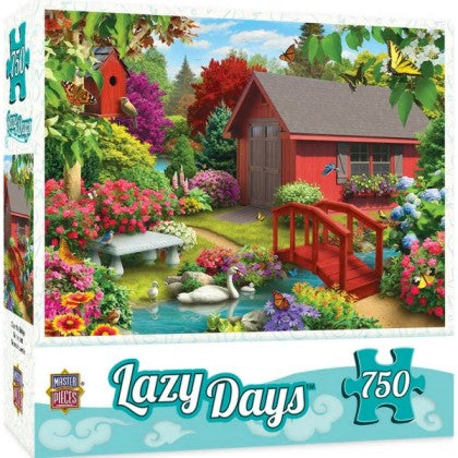 Masterpieces Puzzles 31693 Lazy Days: Over the Bridge (Springtime in Backyard) Puzzle (750pc)