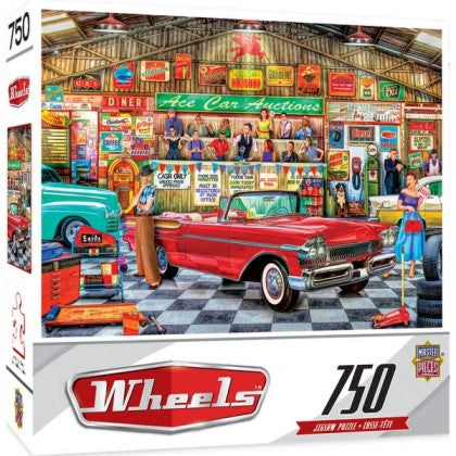 Masterpieces Puzzles 32001 Wheels: The Auctioneer Classic Cars Puzzle (750pc)