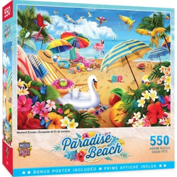 Masterpieces Puzzles 32120 Paradise Beach: Weekend Escape Puzzle (550pc)