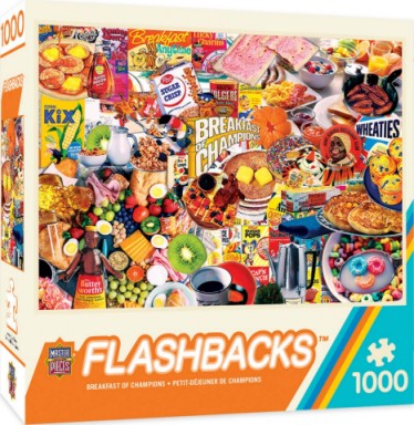 Masterpieces Puzzles 71949 Flashbacks: Breakfast of Champions Collage Puzzle (1000pc)