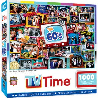 Masterpieces Puzzles 72155 TV Time: 1960s Shows Collage Puzzle (1000pc)