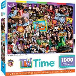 Masterpieces Puzzles 72156 TV Time: 1970s Shows Collage Puzzle (1000pc)