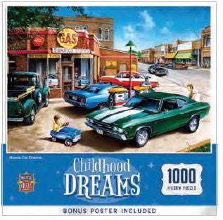 Masterpieces Puzzles 72247 Childhood Dreams: Muscle Car Dreams Puzzle (1000pc)