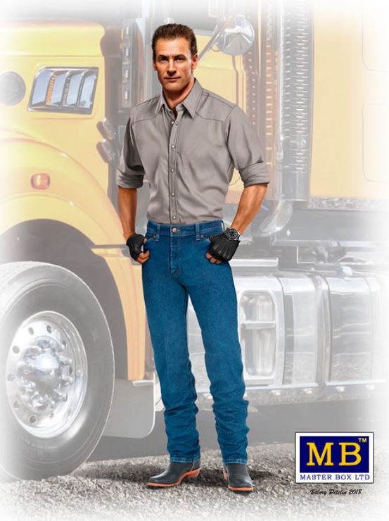 Master Box Models 24042 1/24 Stan Long Haul Thompson Trucker Standing