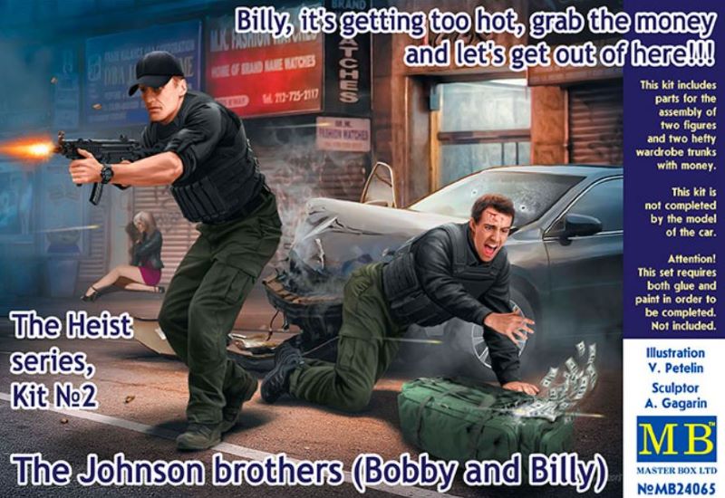 Master Box Models 24065 1/24 The Heist: Johnson Brothers w/Money in Shootout