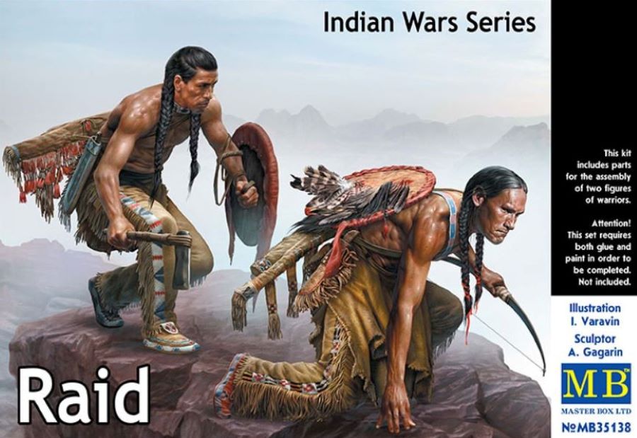 Master Box Models 35138 1/35 Raid Indian Warriors on Warpath w/Weapons (2)