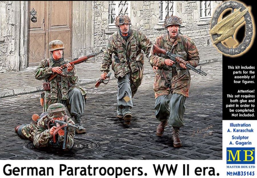 Master Box Models 35145 1/35 WWII German Paratroopers (4)
