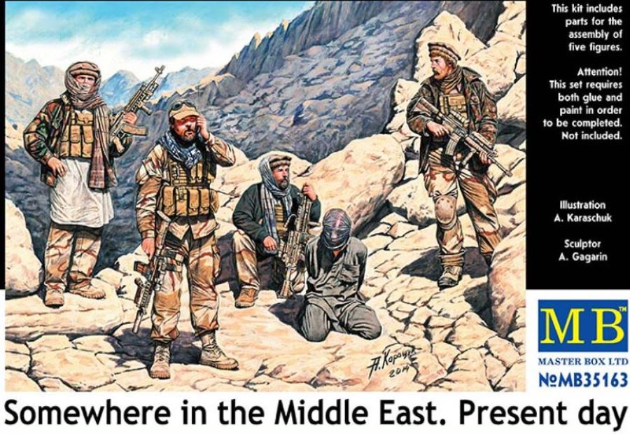 Master Box Models 35163 1/35 Somewhere in the Middle East, Present Day Special Ops Team w/Hostage (5)