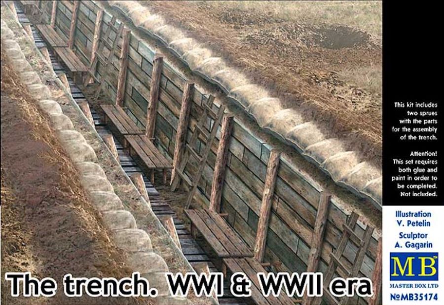 Master Box Models 35174 1/35 The Trench WWI & WWII Era