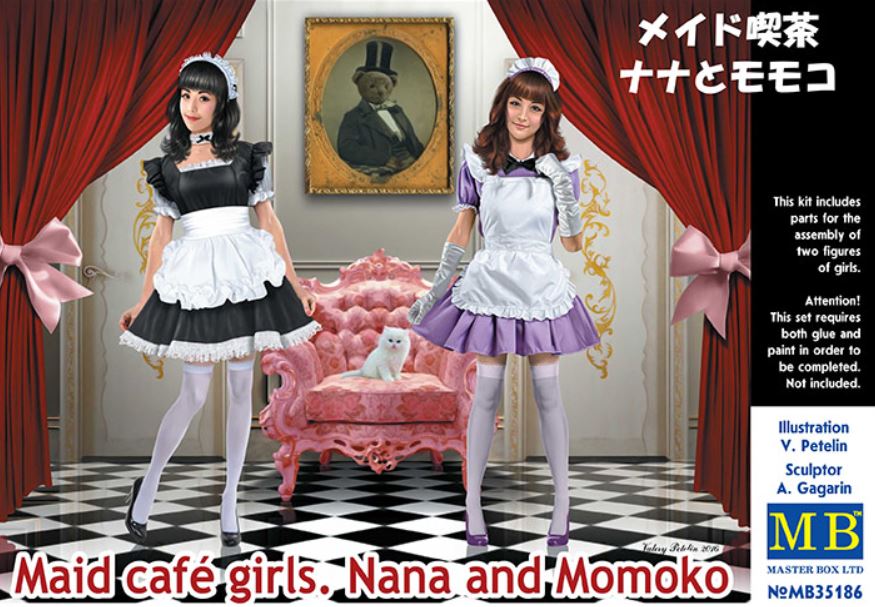 Master Box Models 35186 1/35 Nana & Momoko Maid Cafe Girls