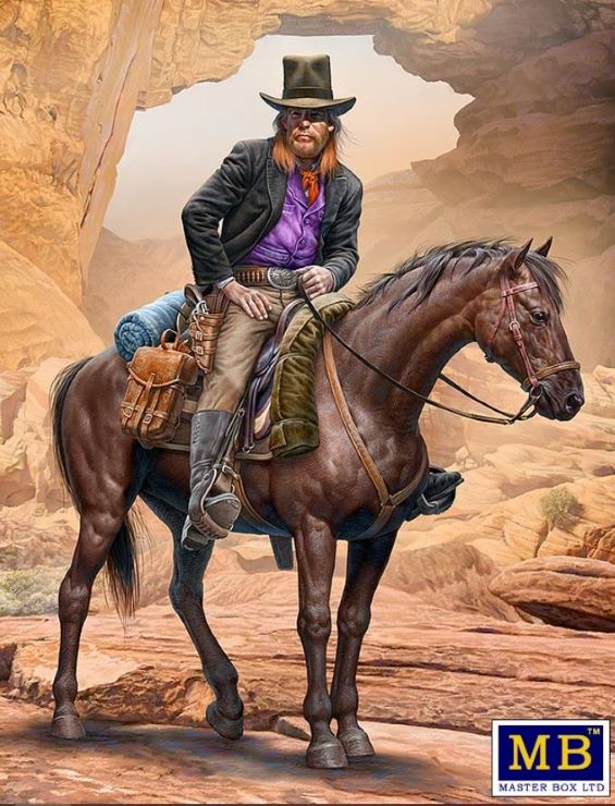 Master Box Models 35204 1/35 Outlaw Gunslinger: Gentleman Jim Jameson Hired Gun on Horse