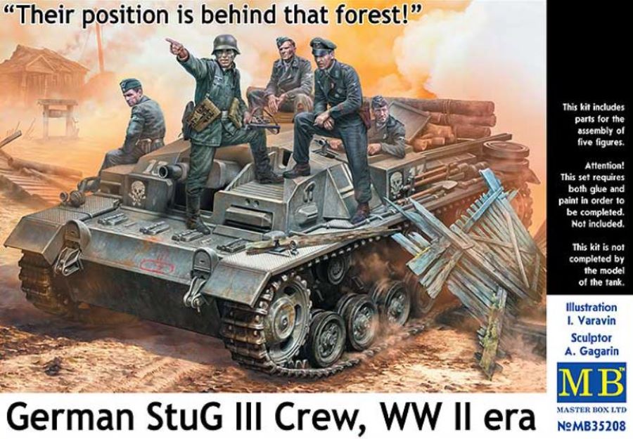 Master Box Models 35208 1/35 WWII German StuG III Crew (5)