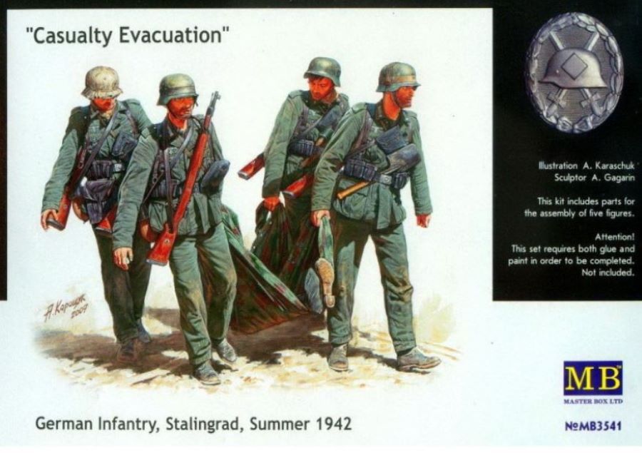 Master Box Models 3541 1/35 Casualty Evacuation German Infantry Stalingrad Summer 1942 (5)