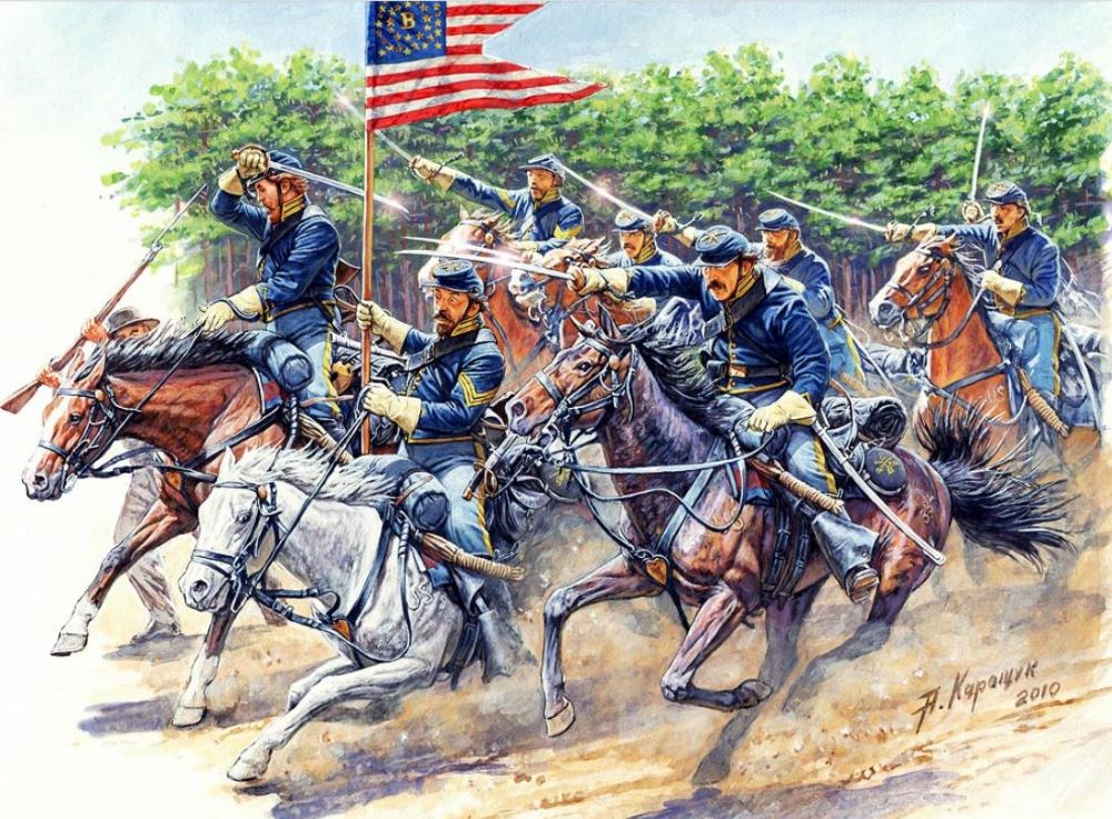 Master Box Models 3550 1/35 Civil War 8th Pennsylvania Cavalry 89th Rgmt (3 Mtd)