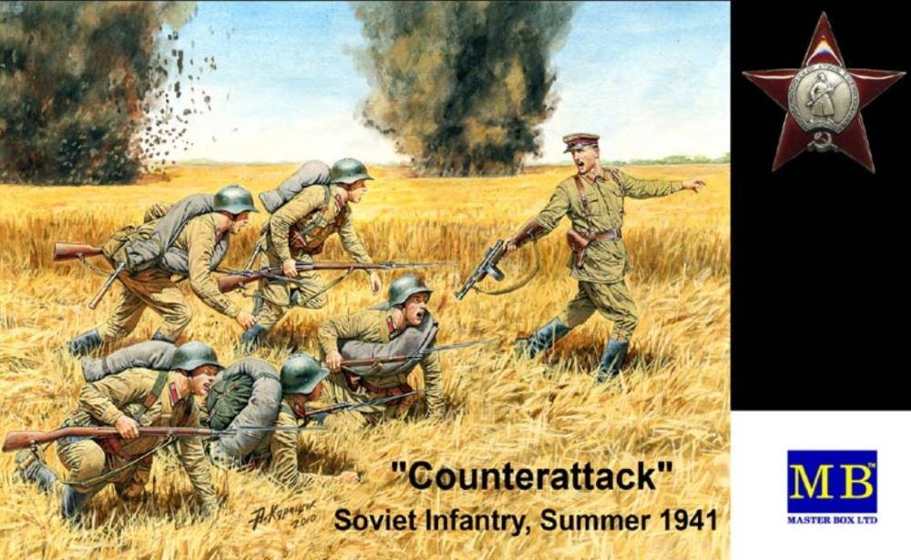 Master Box Models 3563 1/35 Counterattack Soviet Infantry Summer 1941 (6)
