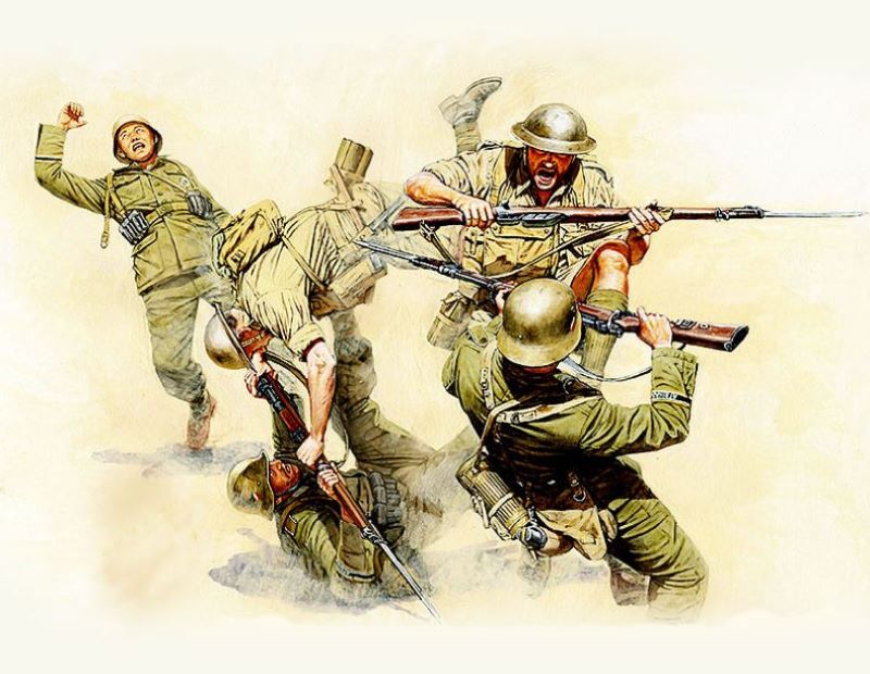 Master Box Models 3592 1/35 Hand to Hand Combat British & German Infantry N.Africa WWII (5)