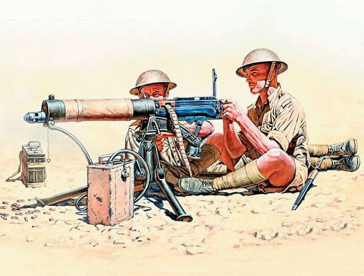 Master Box Models 3597 1/35 WWII Vickers Machine Gun Team (4) w/Gun