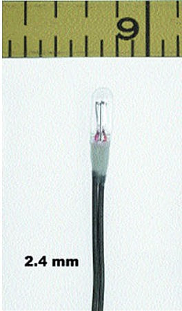 Miniatronics 1801220 All Scale Micro Miniature Lamps - 12V 50mA 2.4mm Diameter - Clear -- Package of 20