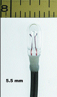 Miniatronics 1802410 All Scale Micro Miniature Lamps - Sub Miniature 12V 50mA 5.5mm Diameter - Clear -- Package of 10