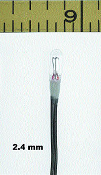 Miniatronics 1820110 All Scale Micro Miniature Lamps - 1.5V 40mA 2.4mm Diameter - Clear -- Package of 10