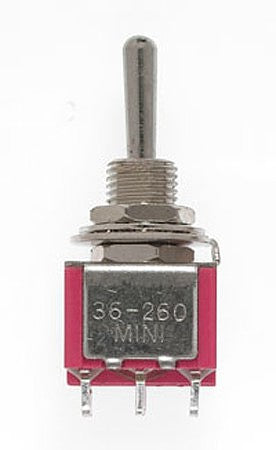 Miniatronics 3626008 All Scale Miniature Toggle Switches -- DPDT 5-Amp 120-Volt Center-Off pkg(8)