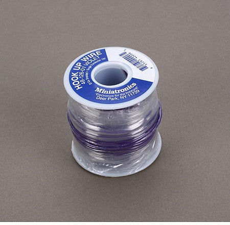 Miniatronics 4812601 All Scale 22 Gauge Stranded Single Conductor Wire - 100' 30m -- Violet
