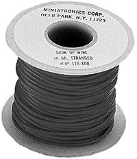 Miniatronics 4818001 All Scale 18 Gauge Stranded Single Conductor Wire - 100' 30m -- Black