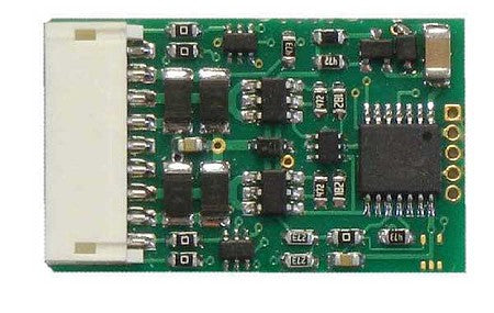 NCE Corporation 174 All Scale D13J 4-Function DCC Control Decoder w/9-Pin DCC Plug -- Single: 1.03 x .63 x .185" 26 x 16.5 x 4.7mm