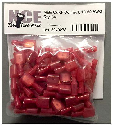 NCE Corporation 278 All Scale Male Quick Connect -- Red pkg(64)