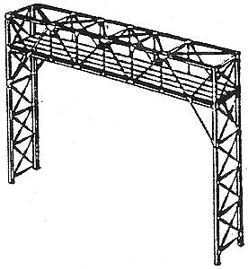 NJ International 4210 N Scale Two-Track Signal Bridge Only - Kit -- Black