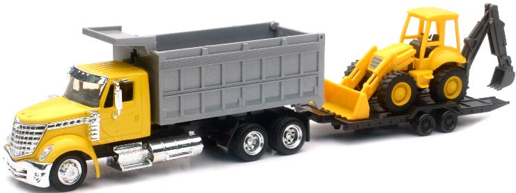 New Ray 16633 1/43 Int'l Lonestar Dump Truck w/Wheel Loader (Die Cast)