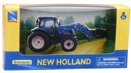 New Ray 32123 5" New Holland T6 Farm Front Loader (Die Cast)
