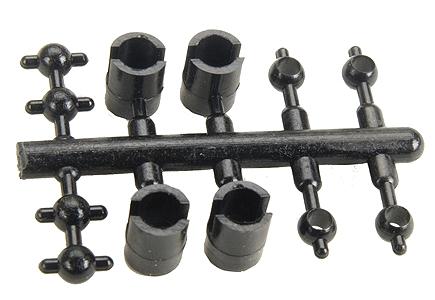 Northwest Short Line 4826 All Scale Universal Driveline Couplers -- 2.0mm Shaft (Primary Cups & Horned Ball); 1.5, 2.4mm Add'l Cups, 1/8" Ball Dia