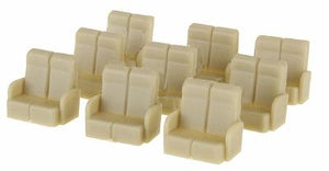 Palace Car Co 500136 HO Scale Passenger Car Seating -- Streamliner Individual Coach Seats pkg(36)
