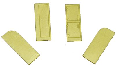 Palace Car Co 5136 HO Scale Locker & Refrigerator pkg(2) of Each -- With Curved Tops To Fit Passenger Cars