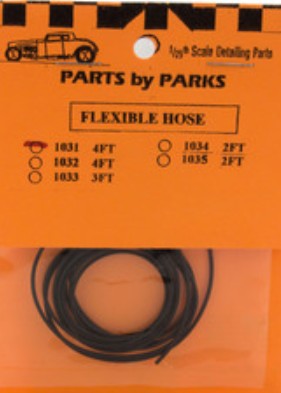 Parts By Parks 1031 1/24-1/25 4 ft. Hollow/Flexible 1" Rubber Hose
