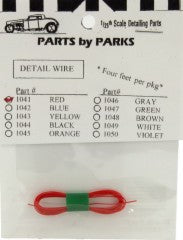 Parts By Parks 1041 1/24-1/25 Red 4 ft. Detail Plug Wire