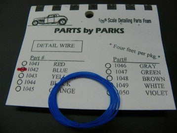 Parts By Parks 1042 1/24-1/25 Blue 4 ft. Detail Plug Wire