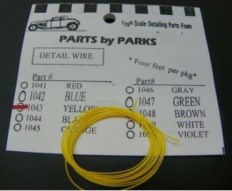 Parts By Parks 1043 1/24-1/25 Yellow 4 ft. Detail Plug Wire