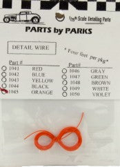Parts By Parks 1045 1/24-1/25 Orange 4 ft. Detail Plug Wire
