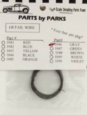 Parts By Parks 1046 1/24-1/25 Gray 4 ft. Detail Plug Wire