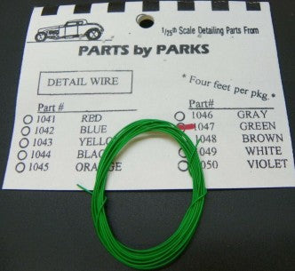 Parts By Parks 1047 1/24-1/25 Green 4 ft. Detail Plug Wire