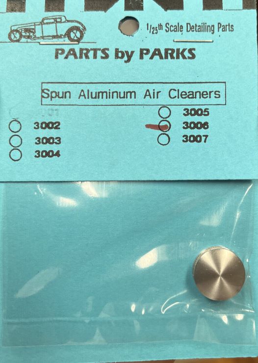 Parts By Parks 3006 1/24-1/25 Air Cleaner 5/8 x 7/32 (Spun Aluminum)